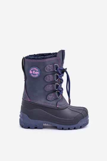 Alto Caldo Stivali da neve Infantile con chiusura a scatto Lee Cooper LCJ-24-44-2843K blu scuro 2