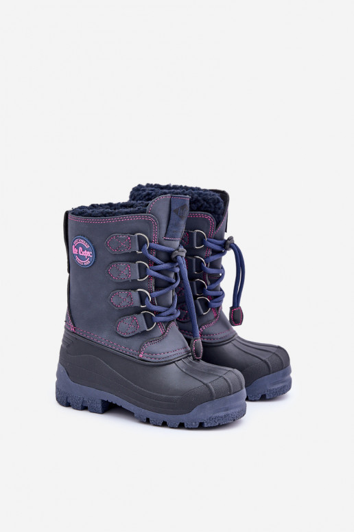 Alto Caldo Stivali da neve Infantile con chiusura a scatto Lee Cooper LCJ-24-44-2843K blu scuro Alto Caldo Stivali da neve Infantile con chiusura a scatto Lee Cooper LCJ-24-44-2843K blu scuro