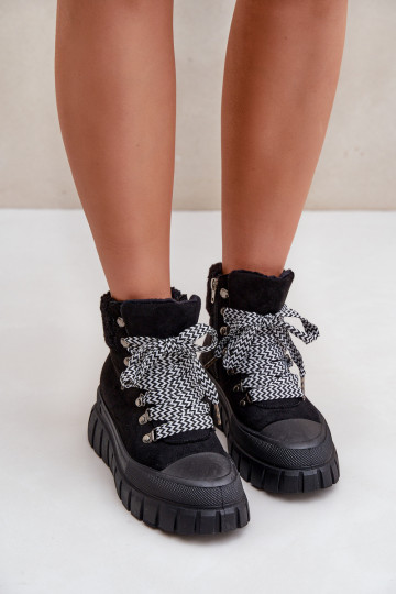 Anfibi imbottiti da donna con platform neri Alcyhen