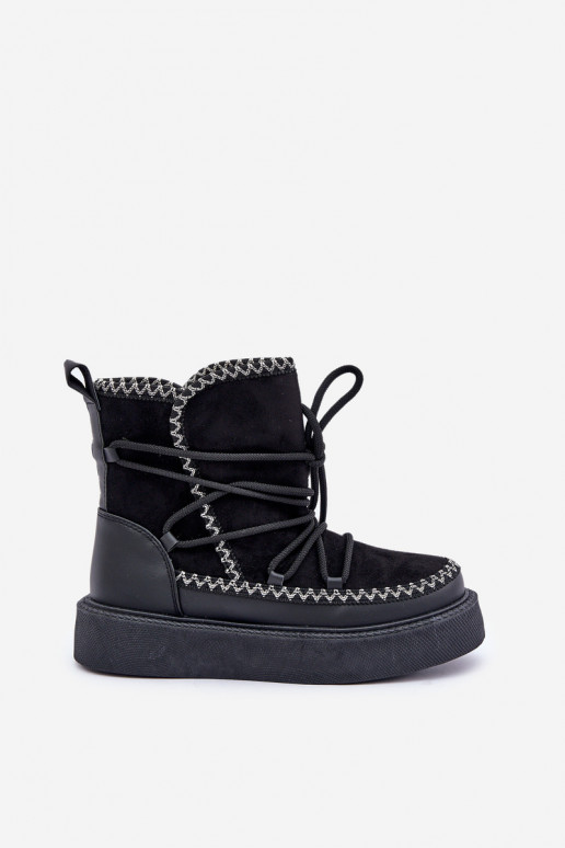 Stivali da neve con platform colore nero