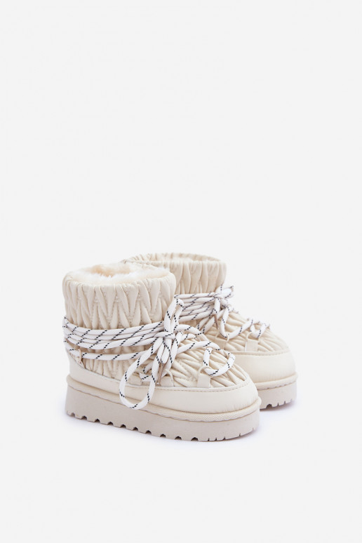 Stivali da neve Infantile riscaldamento Grubym con pelliccia all interno colore avorio Abilitatostira Stivali da neve Infantile riscaldamento Grubym con pelliccia all interno colore avorio Abilitatostira