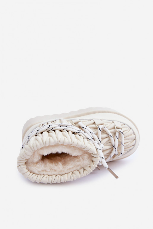 Stivali da neve Infantile riscaldamento Grubym con pelliccia all interno colore avorio Abilitatostira Stivali da neve Infantile riscaldamento Grubym con pelliccia all interno colore avorio Abilitatostira