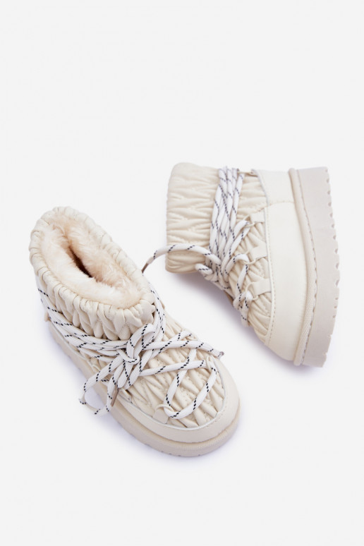 Stivali da neve Infantile riscaldamento Grubym con pelliccia all interno colore avorio Abilitatostira Stivali da neve Infantile riscaldamento Grubym con pelliccia all interno colore avorio Abilitatostira