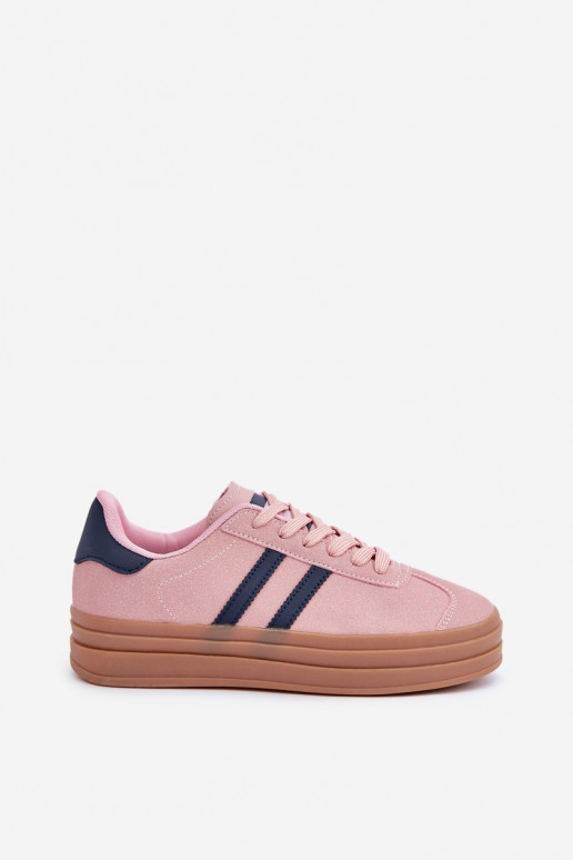 Scarpe modello sneakers Femminile con una piattaforma colore rosa Egelia Scarpe modello sneakers Femminile con una piattaforma colore rosa Egelia