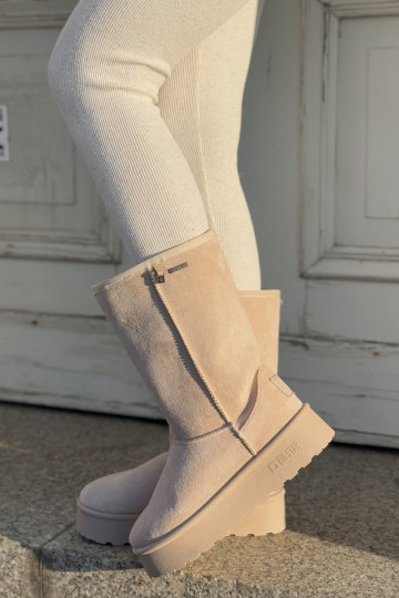 Alto Stivali da neve con una piattaforma Big Star OO274894 colore avorio 2