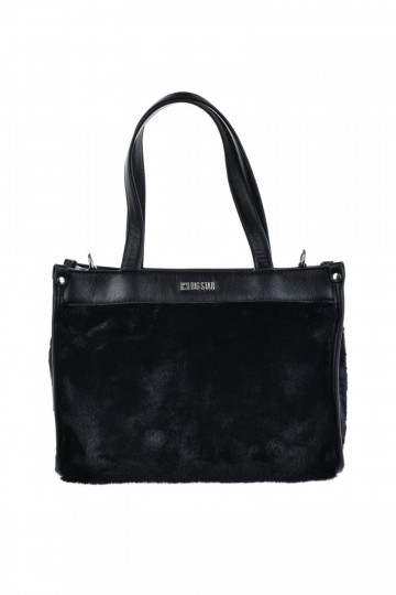 Borsa da viaggio con pelliccia Big Star OO574067 nera