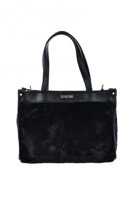 Borsa da viaggio con pelliccia Big Star OO574067 nera