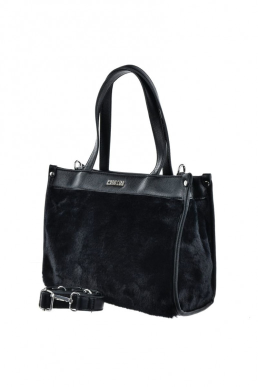 Borsa da viaggio con pelliccia Big Star OO574067 nera