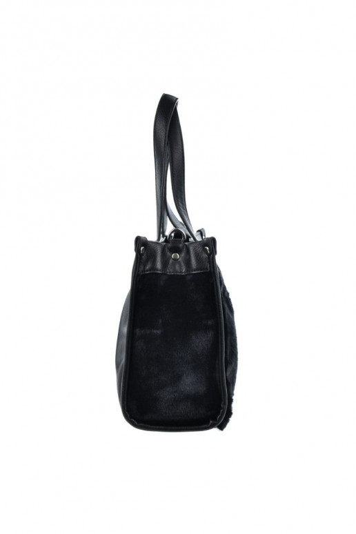 Borsa da viaggio con pelliccia Big Star OO574067 nera
