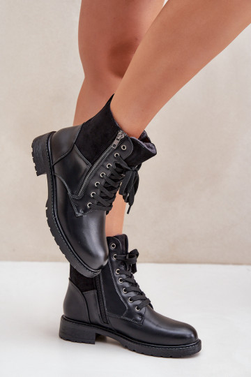 riscaldamento Stivali con tacchi larghi Eko Pelle colore nero Abilitatooise