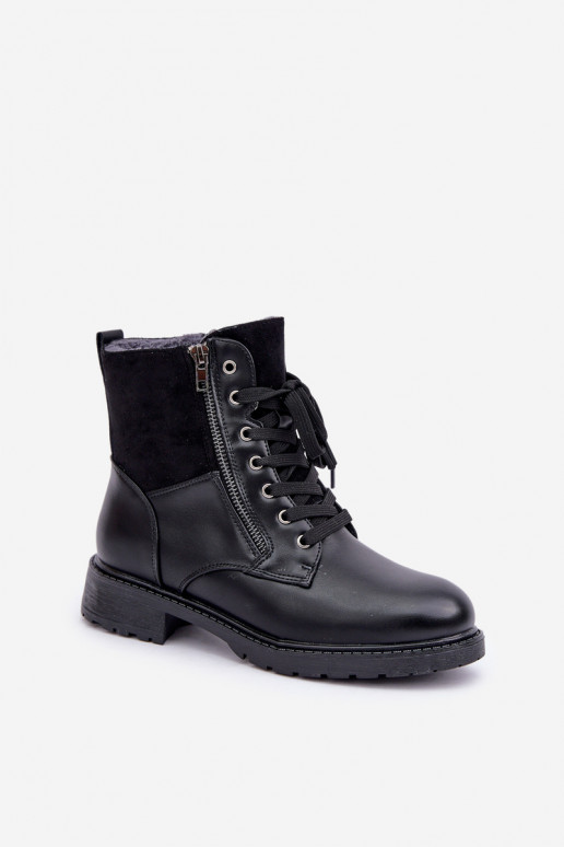 riscaldamento Stivali con tacchi larghi Eko Pelle colore nero Abilitatooise riscaldamento Stivali con tacchi larghi Eko Pelle colore nero Abilitatooise