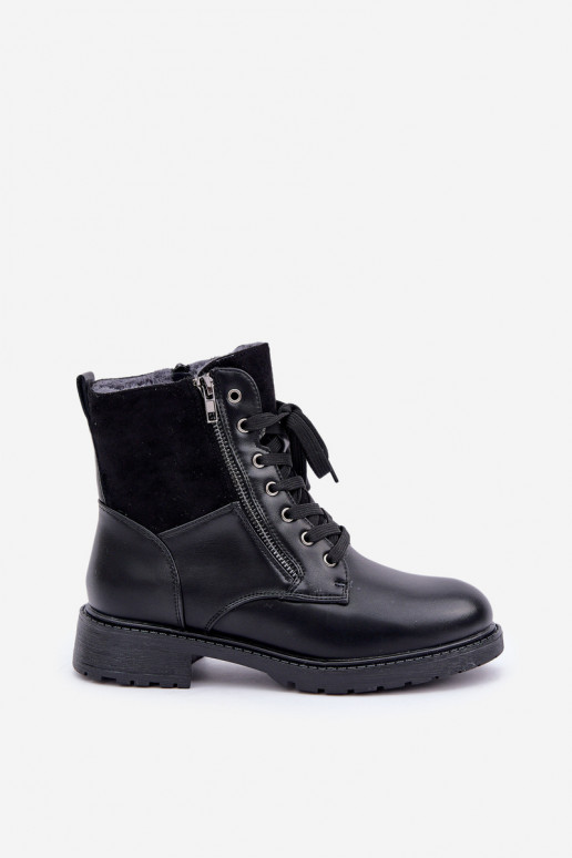 riscaldamento Stivali con tacchi larghi Eko Pelle colore nero Abilitatooise riscaldamento Stivali con tacchi larghi Eko Pelle colore nero Abilitatooise