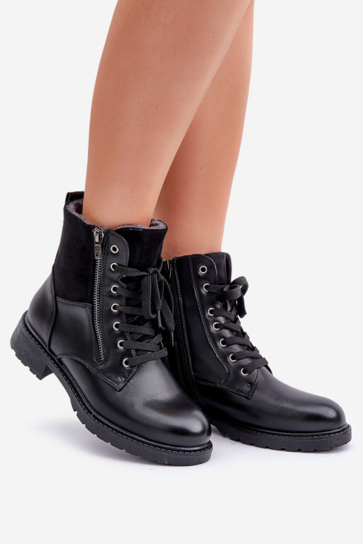 riscaldamento Stivali con tacchi larghi Eko Pelle colore nero Abilitatooise riscaldamento Stivali con tacchi larghi Eko Pelle colore nero Abilitatooise