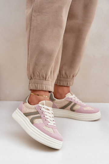 Scarpe modello sneakers Femminile Con treccia con una piattaforma Colori differenti Lesida 2