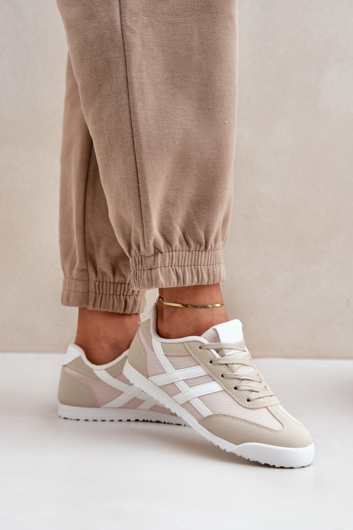 Basso Scarpe da ginnastica Scarpe per il tempo libero beige Eezore