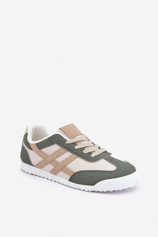 Scarpe basse sportive casual color sabbia-verde Eezore