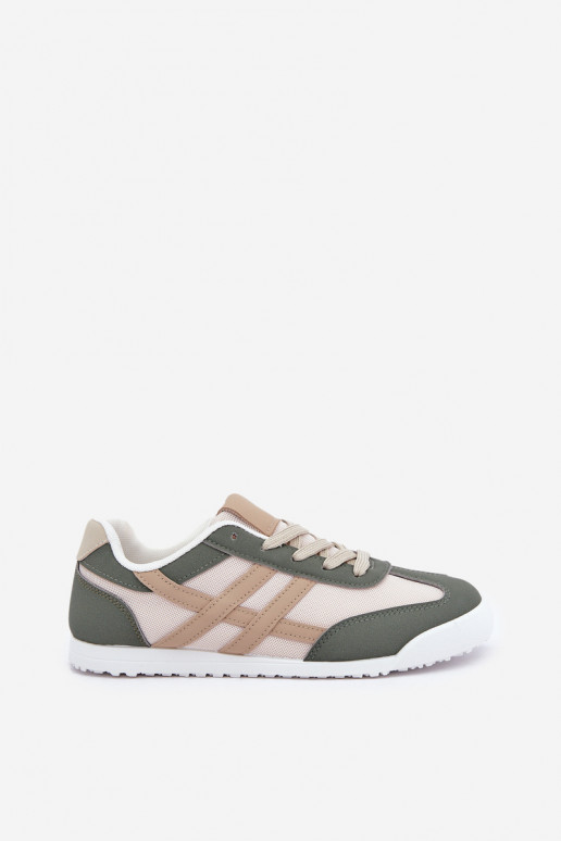 Scarpe basse sportive casual color sabbia-verde Eezore