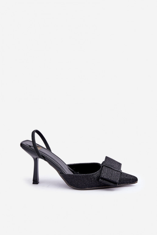 Scarpe lucide con i tacchi alti con nastri colore nero Gredan Scarpe lucide con i tacchi alti con nastri colore nero Gredan