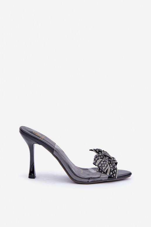 Guardare attraverso sandali con tacchi sottili Con lucido Arco colore nero Viosta Guardare attraverso sandali con tacchi sottili Con lucido Arco colore nero Viosta