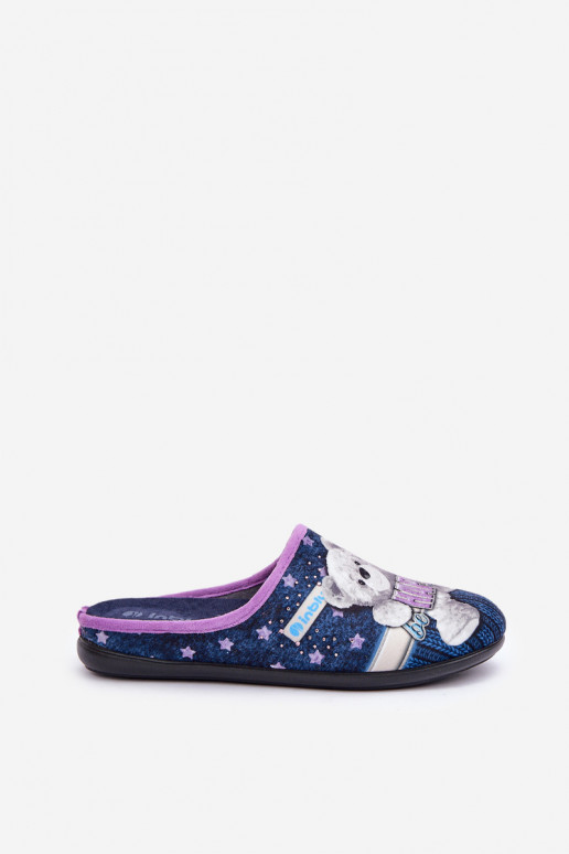 scarpe fatti in casa Femminile Pantofole Con Orso Inblu GF000025 blu scuro scarpe fatti in casa Femminile Pantofole Con Orso Inblu GF000025 blu scuro