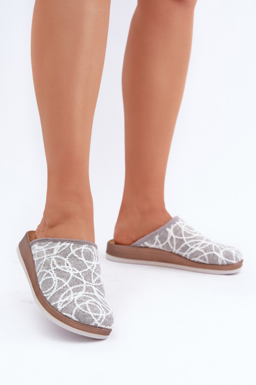 con lucentezza Pantofole Femminile Inblu CT000028 colore grigio con lucentezza Pantofole Femminile Inblu CT000028 colore grigio