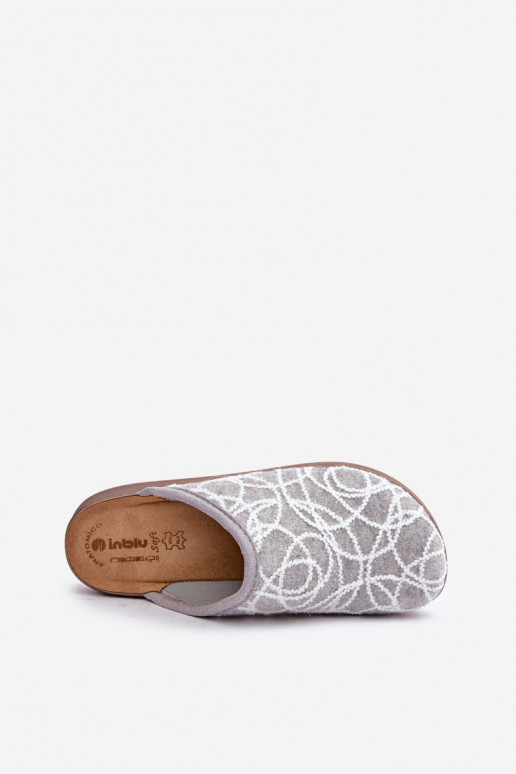 con lucentezza Pantofole Femminile Inblu CT000028 colore grigio con lucentezza Pantofole Femminile Inblu CT000028 colore grigio