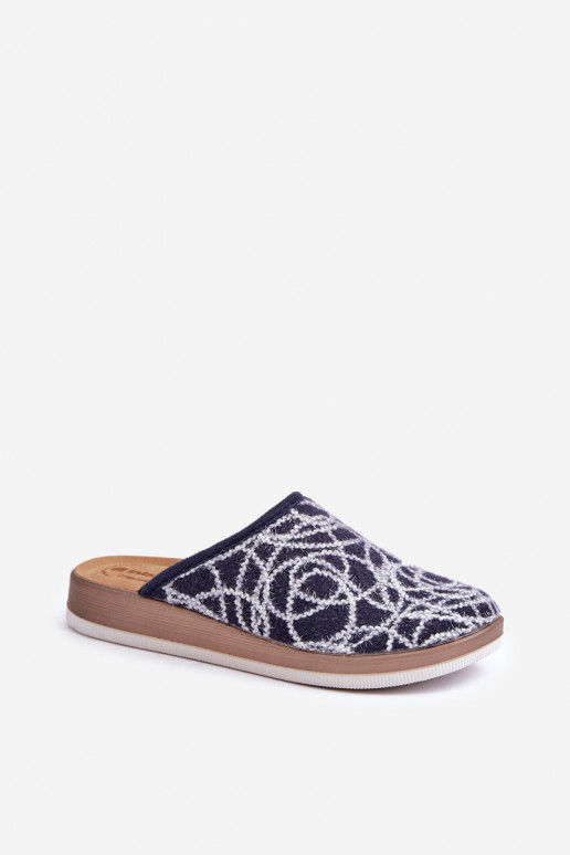 Ciabatte da donna Inblu CT000028 blu scuro con glitter