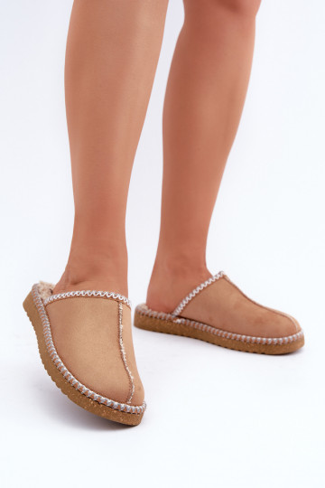 scarpe fatti in casa Pantofole Z Haftem Femminile Inblu EY000028 colore marrone