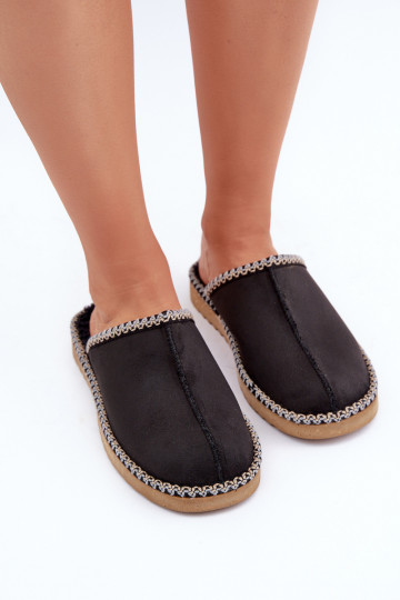 scarpe fatti in casa Pantofole Z Haftem Femminile Inblu EY000028 colore nero