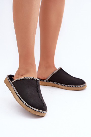 scarpe fatti in casa Pantofole Z Haftem Femminile Inblu EY000028 colore nero 2