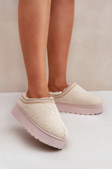 Stivali da neve Femminile con una piattaforma Z Haftem colore avorio Tirissa 2