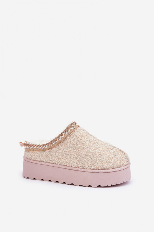 Stivali da neve Femminile con una piattaforma Z Haftem colore avorio Tirissa