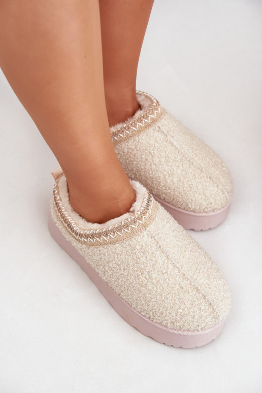 Stivali da neve Femminile con una piattaforma Z Haftem colore avorio Tirissa