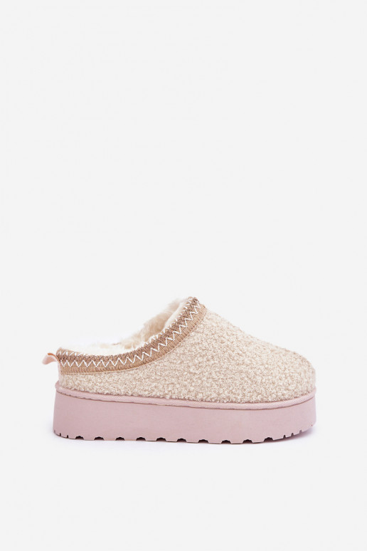 Stivali da neve Femminile con una piattaforma Z Haftem colore avorio Tirissa