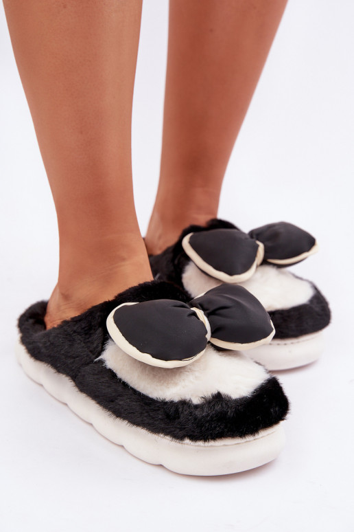 Pantofole con fiocchi neri Grilis