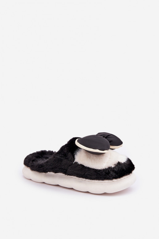 Pantofole con fiocchi neri Grilis