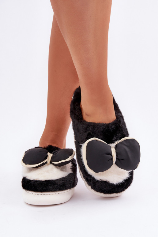 Pantofole con fiocchi neri Grilis