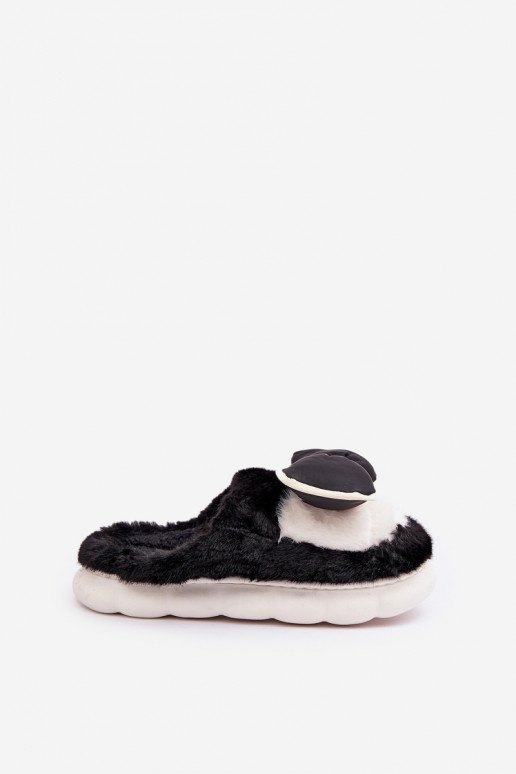 Pantofole con fiocchi neri Grilis
