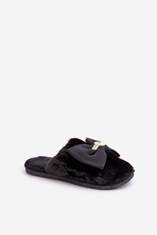 Pantofole donna con pelo I Lankas nere Olfedi
