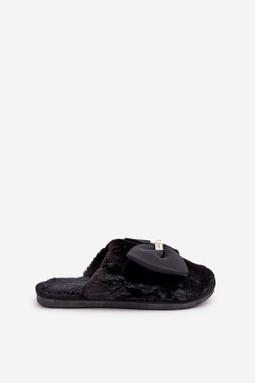 Pantofole donna con pelo I Lankas nere Olfedi