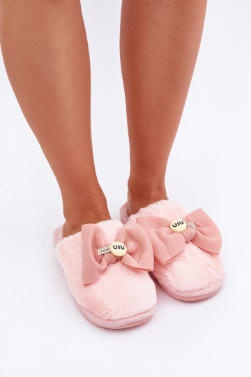 Pantofole donna con pelo I Lankas rosa Olfedi