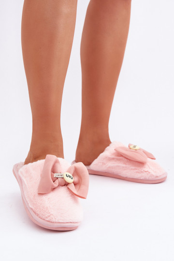 Pantofole donna con pelo I Lankas rosa Olfedi 2