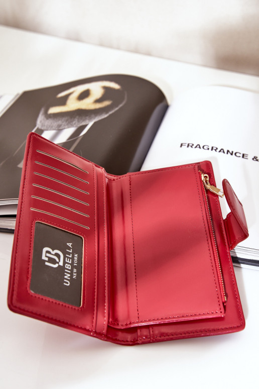 Portafoglio da donna in ecopelle colore rosso Kalinessa Portafoglio da donna in ecopelle colore rosso Kalinessa