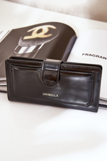 Portafoglio da donna in eco-pelle nera Kalinessa