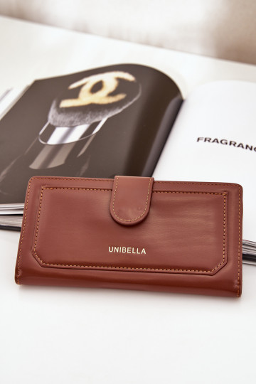 Portafoglio da donna in ecopelle colore marrone Kalinessa