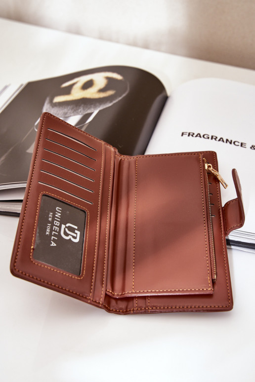 Portafoglio da donna in ecopelle colore marrone Kalinessa Portafoglio da donna in ecopelle colore marrone Kalinessa