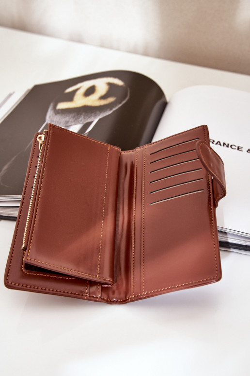 Portafoglio da donna in ecopelle colore marrone Kalinessa Portafoglio da donna in ecopelle colore marrone Kalinessa