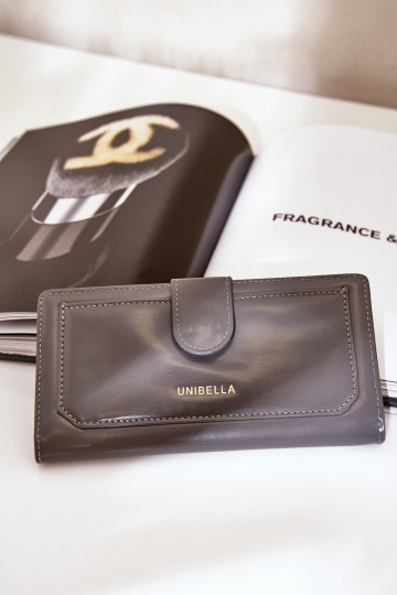 Portafoglio da donna in ecopelle colore grigio Kalinessa