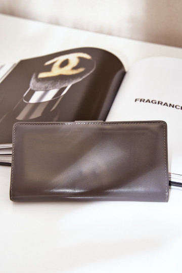 Portafoglio da donna in ecopelle colore grigio Kalinessa 2