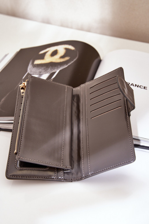 Portafoglio da donna in ecopelle colore grigio Kalinessa Portafoglio da donna in ecopelle colore grigio Kalinessa